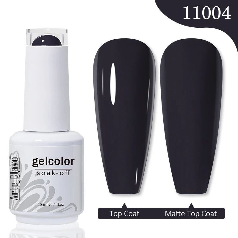 Arte Clavo Autumn Winter Series Jelly Gel Nail Polish 15ml LED Nail Gel Hybrid Varnish Matt Top Base Coat Nail Art Gellak Primer