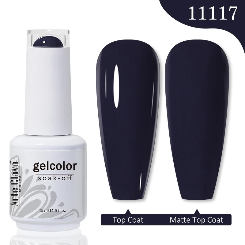 Arte Clavo Autumn Winter Series Jelly Gel Nail Polish 15ml LED Nail Gel Hybrid Varnish Matt Top Base Coat Nail Art Gellak Primer