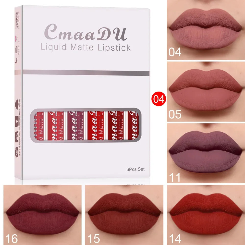 3-12 PCS Matte Lipstick Set  Lip Gloss Sets Non Stick Cup Stain Makeup Beauty For women Waterproof Long lasting Cosmetics