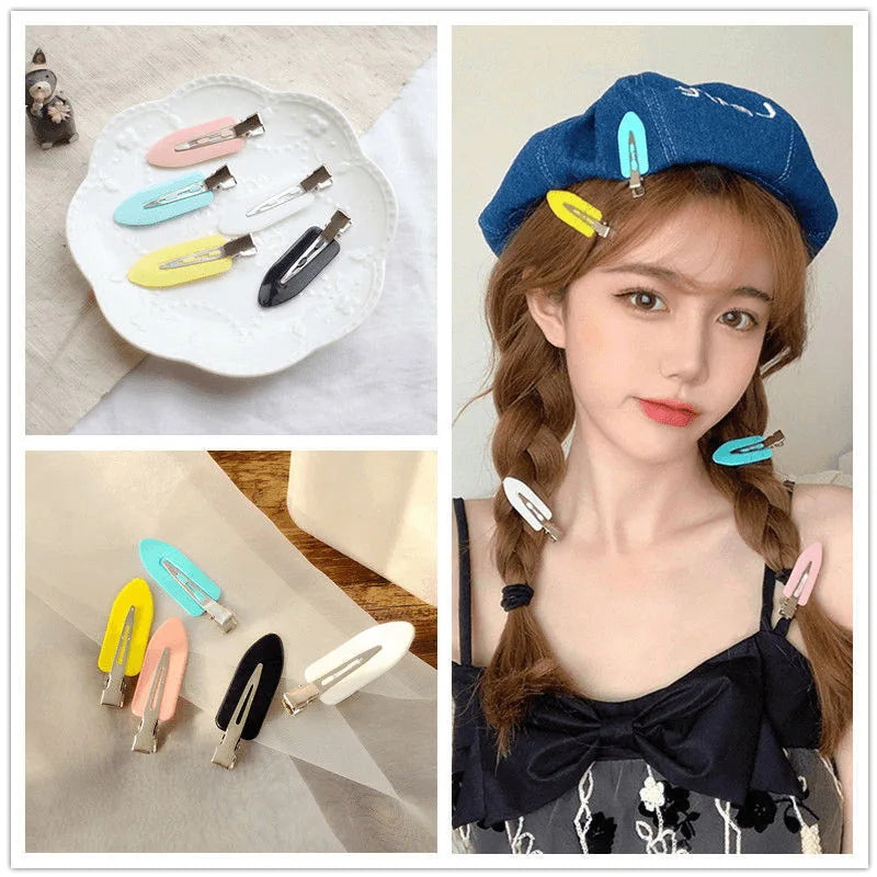 Colorful 8/10pcs/set Women Hair Clips Side Bangs Fix Fringe Barrette Makeup Tools Ladies Girls Styling Hairpin Hair Accessories