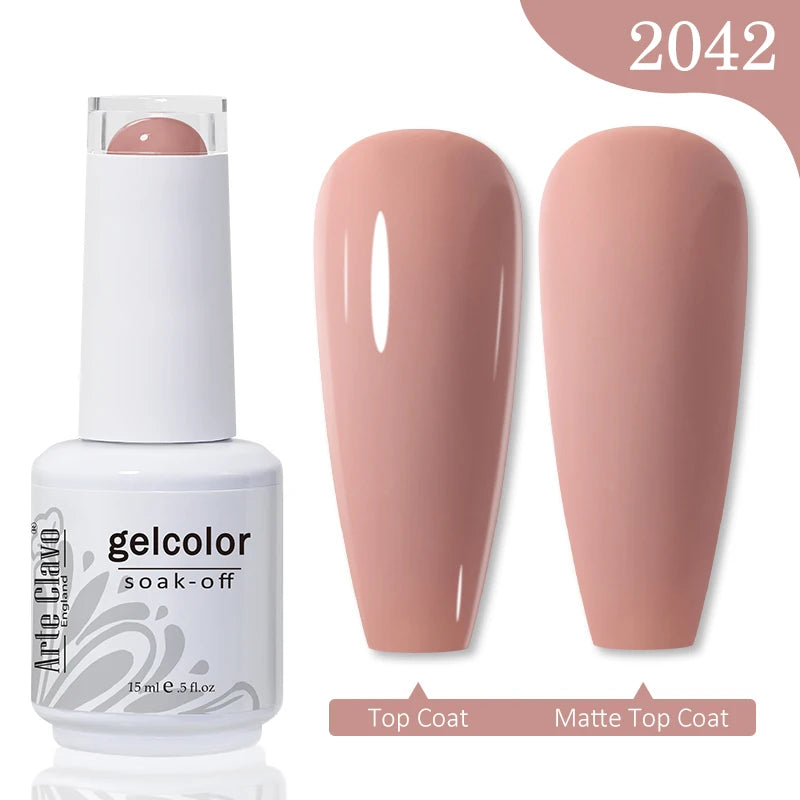 Arte Clavo Autumn Winter Series Jelly Gel Nail Polish 15ml LED Nail Gel Hybrid Varnish Matt Top Base Coat Nail Art Gellak Primer