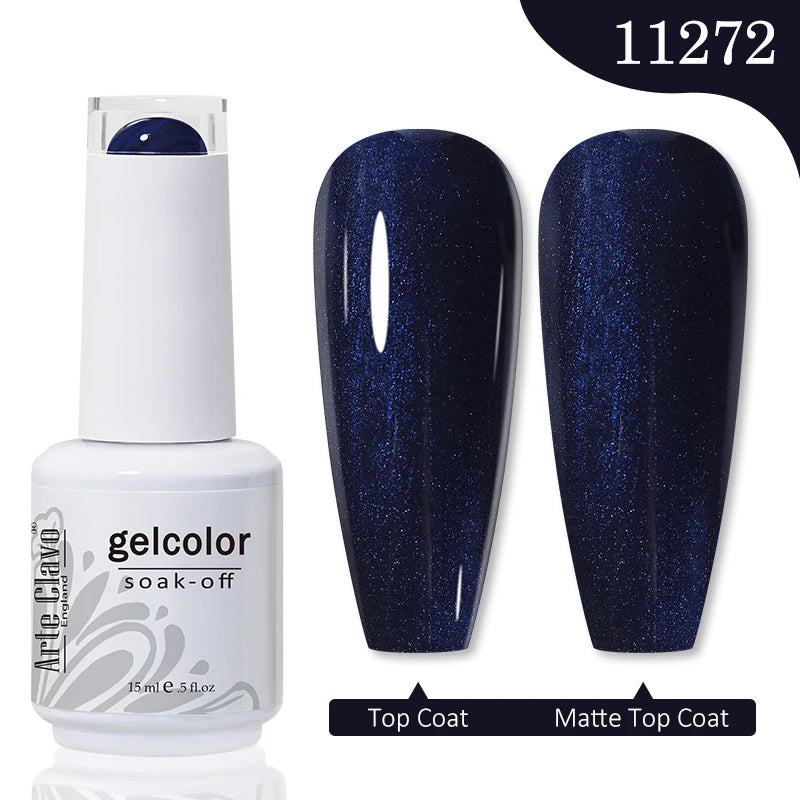 Arte Clavo Autumn Winter Series Jelly Gel Nail Polish 15ml LED Nail Gel Hybrid Varnish Matt Top Base Coat Nail Art Gellak Primer