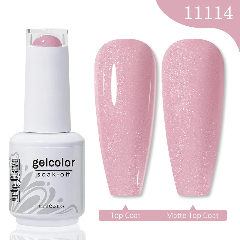 Arte Clavo Autumn Winter Series Jelly Gel Nail Polish 15ml LED Nail Gel Hybrid Varnish Matt Top Base Coat Nail Art Gellak Primer