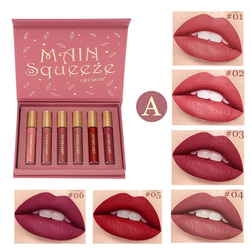 3-12 PCS Matte Lipstick Set  Lip Gloss Sets Non Stick Cup Stain Makeup Beauty For women Waterproof Long lasting Cosmetics