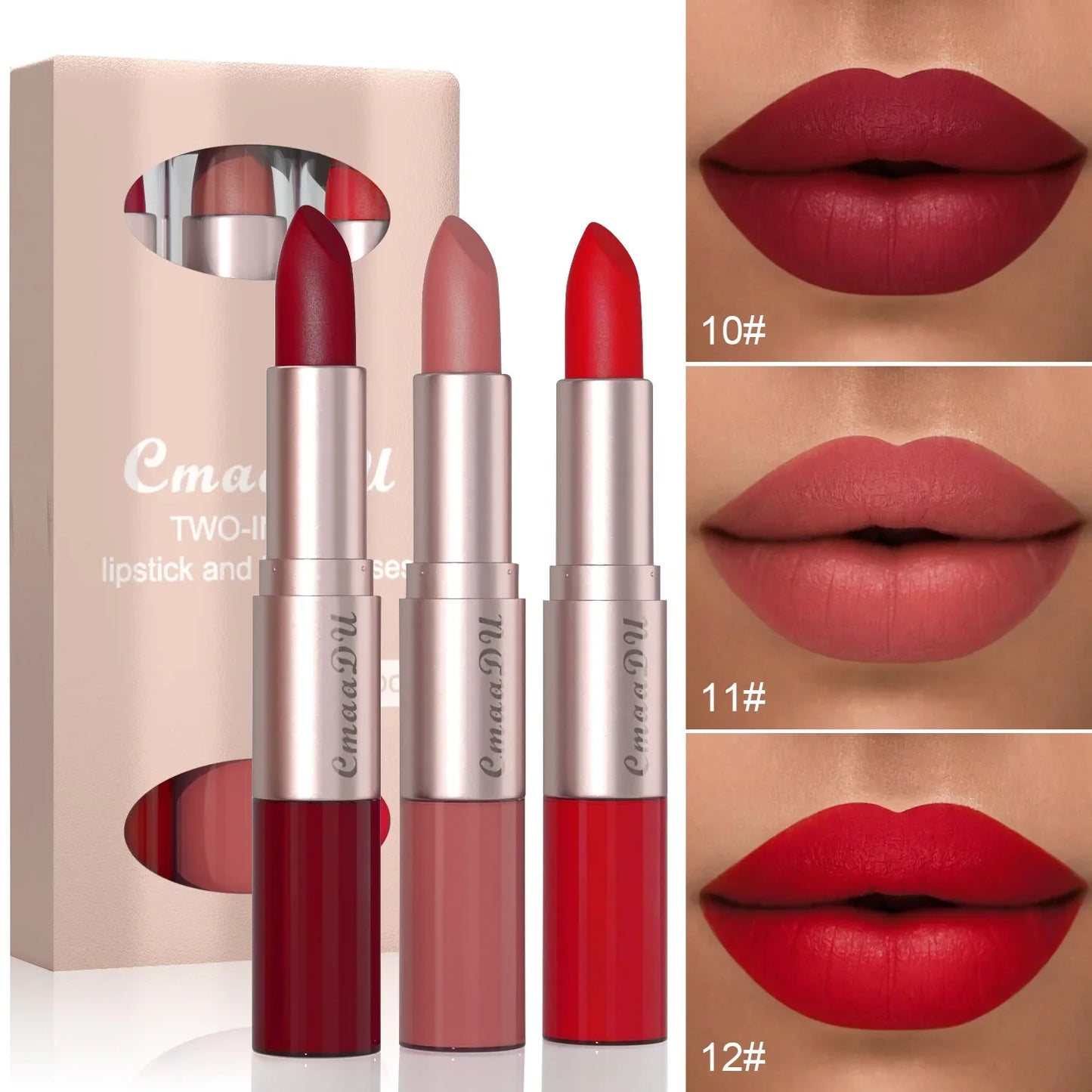 3-12 PCS Matte Lipstick Set  Lip Gloss Sets Non Stick Cup Stain Makeup Beauty For women Waterproof Long lasting Cosmetics