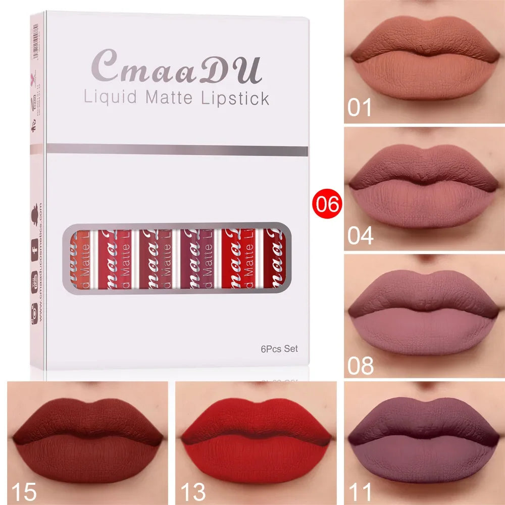 3-12 PCS Matte Lipstick Set  Lip Gloss Sets Non Stick Cup Stain Makeup Beauty For women Waterproof Long lasting Cosmetics