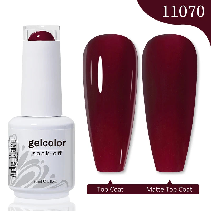 Arte Clavo Autumn Winter Series Jelly Gel Nail Polish 15ml LED Nail Gel Hybrid Varnish Matt Top Base Coat Nail Art Gellak Primer