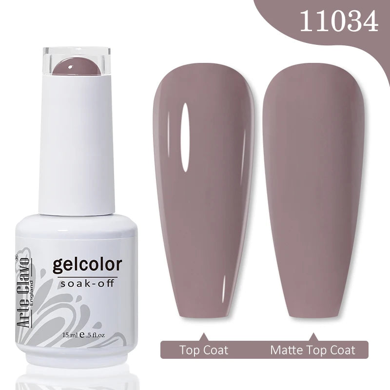 Arte Clavo Autumn Winter Series Jelly Gel Nail Polish 15ml LED Nail Gel Hybrid Varnish Matt Top Base Coat Nail Art Gellak Primer