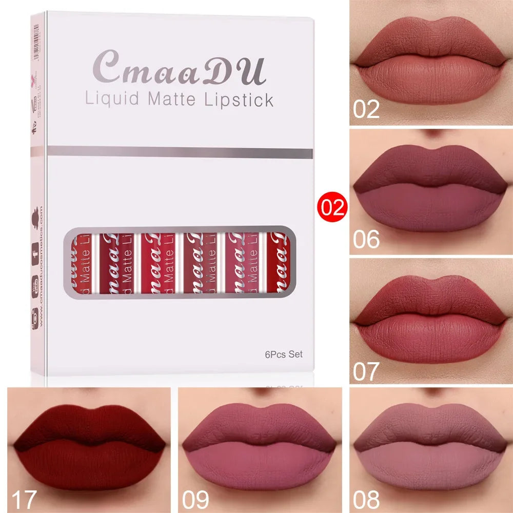3-12 PCS Matte Lipstick Set  Lip Gloss Sets Non Stick Cup Stain Makeup Beauty For women Waterproof Long lasting Cosmetics