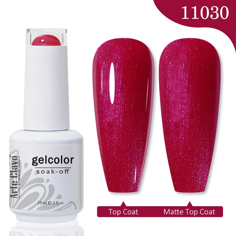 Arte Clavo Autumn Winter Series Jelly Gel Nail Polish 15ml LED Nail Gel Hybrid Varnish Matt Top Base Coat Nail Art Gellak Primer