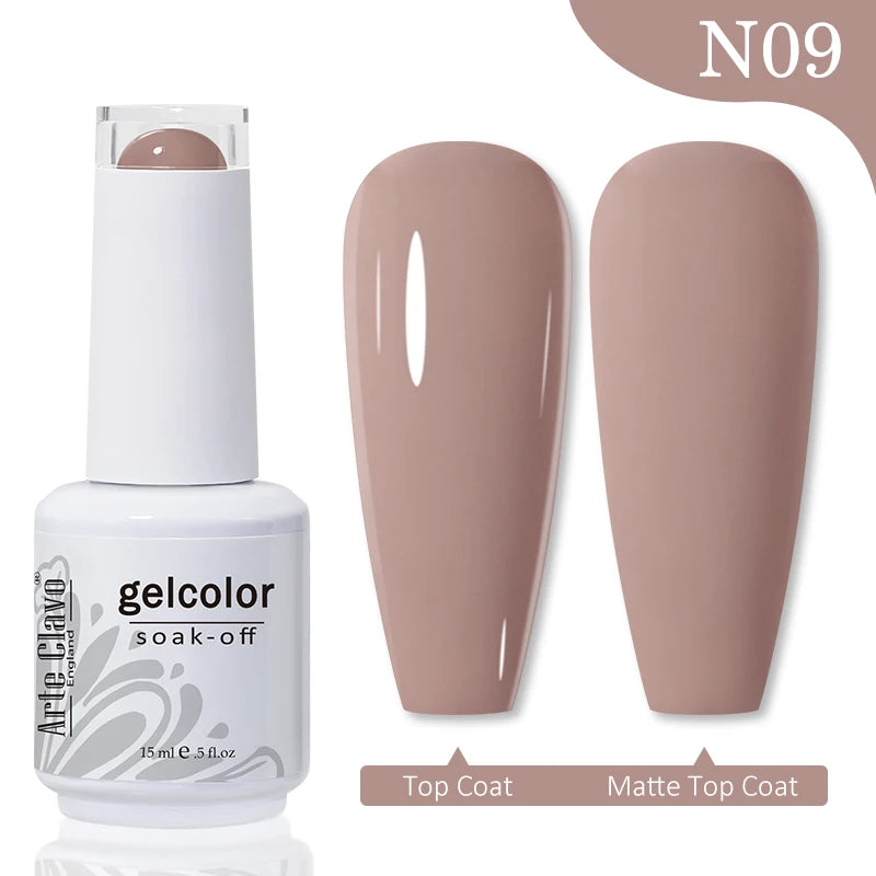 Arte Clavo Autumn Winter Series Jelly Gel Nail Polish 15ml LED Nail Gel Hybrid Varnish Matt Top Base Coat Nail Art Gellak Primer