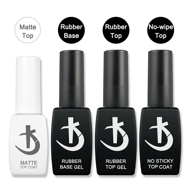 KODI JYJ Base and Top Coat for Gel Polish Acid free Primer Varnish Hybrid Semi Permanent Top Nails Thick Rubber Base