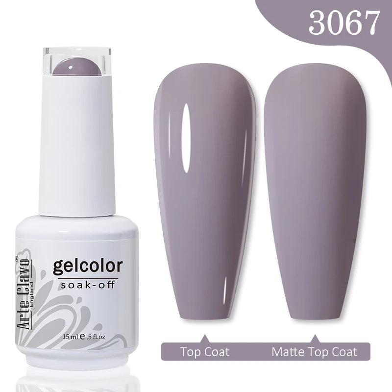 Arte Clavo Autumn Winter Series Jelly Gel Nail Polish 15ml LED Nail Gel Hybrid Varnish Matt Top Base Coat Nail Art Gellak Primer