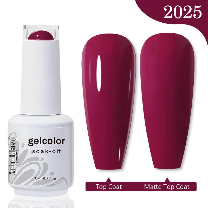 Arte Clavo Autumn Winter Series Jelly Gel Nail Polish 15ml LED Nail Gel Hybrid Varnish Matt Top Base Coat Nail Art Gellak Primer