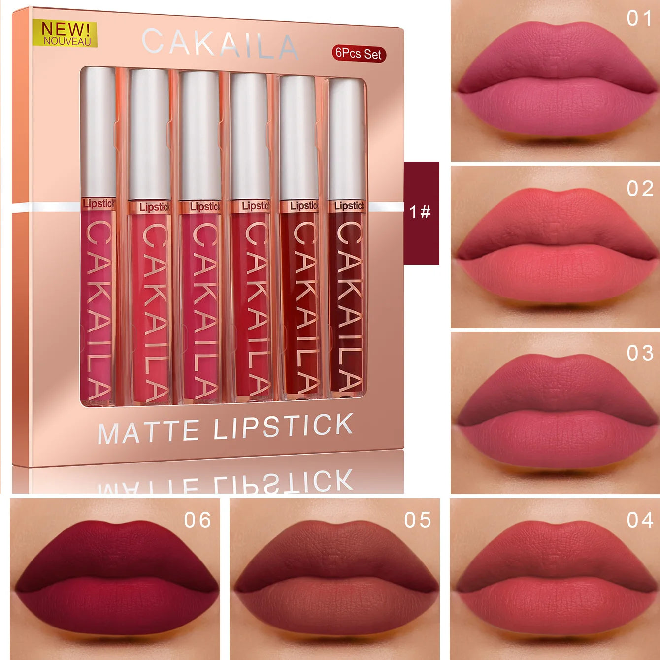 3-12 PCS Matte Lipstick Set  Lip Gloss Sets Non Stick Cup Stain Makeup Beauty For women Waterproof Long lasting Cosmetics