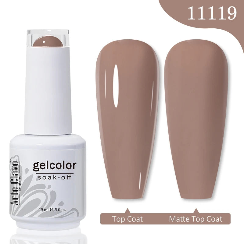 Arte Clavo Autumn Winter Series Jelly Gel Nail Polish 15ml LED Nail Gel Hybrid Varnish Matt Top Base Coat Nail Art Gellak Primer