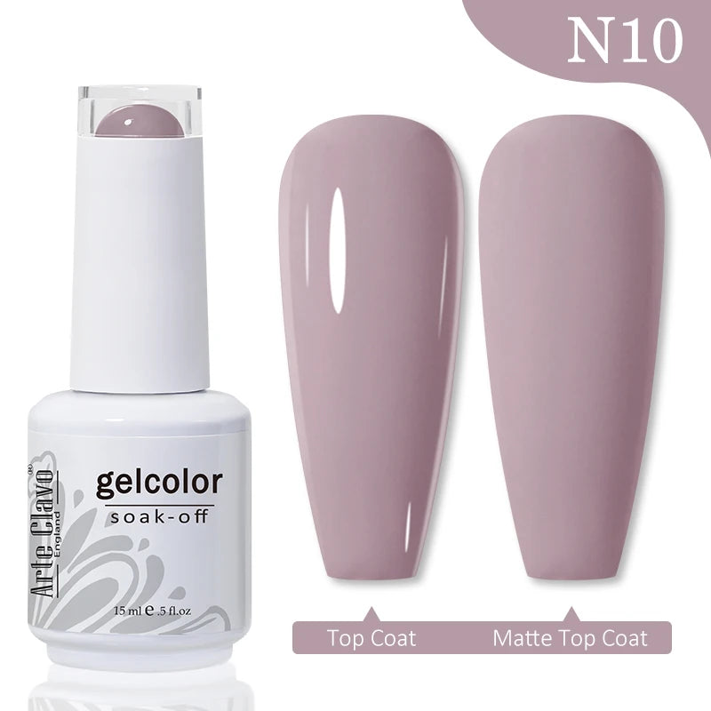 Arte Clavo Autumn Winter Series Jelly Gel Nail Polish 15ml LED Nail Gel Hybrid Varnish Matt Top Base Coat Nail Art Gellak Primer