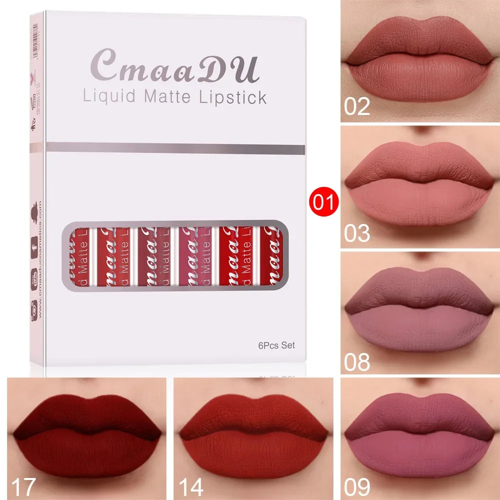 3-12 PCS Matte Lipstick Set  Lip Gloss Sets Non Stick Cup Stain Makeup Beauty For women Waterproof Long lasting Cosmetics