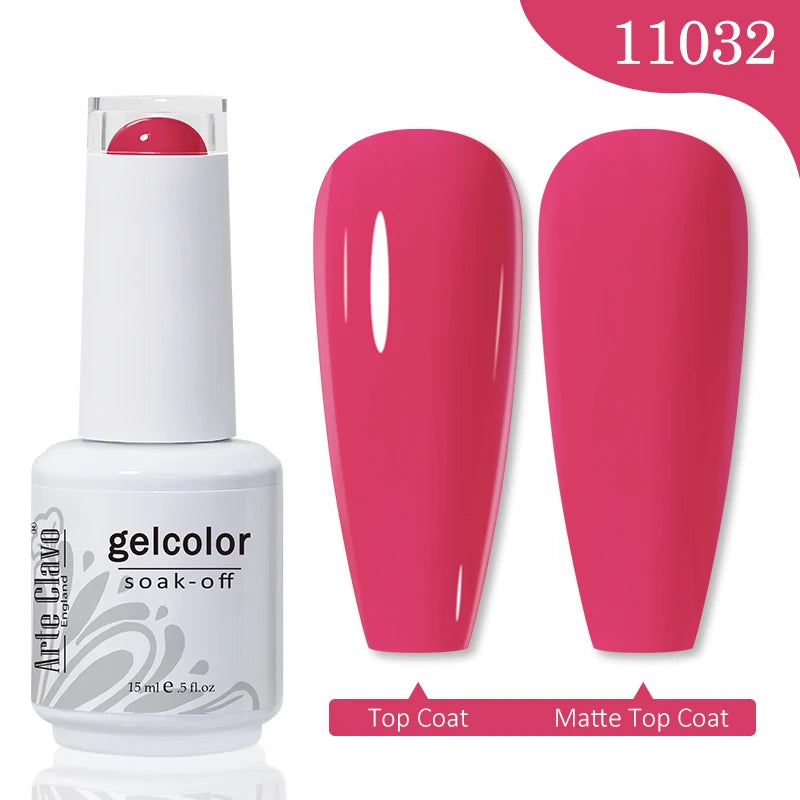 Arte Clavo Autumn Winter Series Jelly Gel Nail Polish 15ml LED Nail Gel Hybrid Varnish Matt Top Base Coat Nail Art Gellak Primer