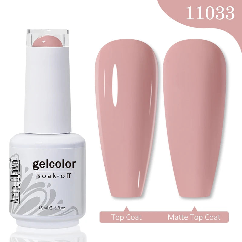 Arte Clavo Autumn Winter Series Jelly Gel Nail Polish 15ml LED Nail Gel Hybrid Varnish Matt Top Base Coat Nail Art Gellak Primer