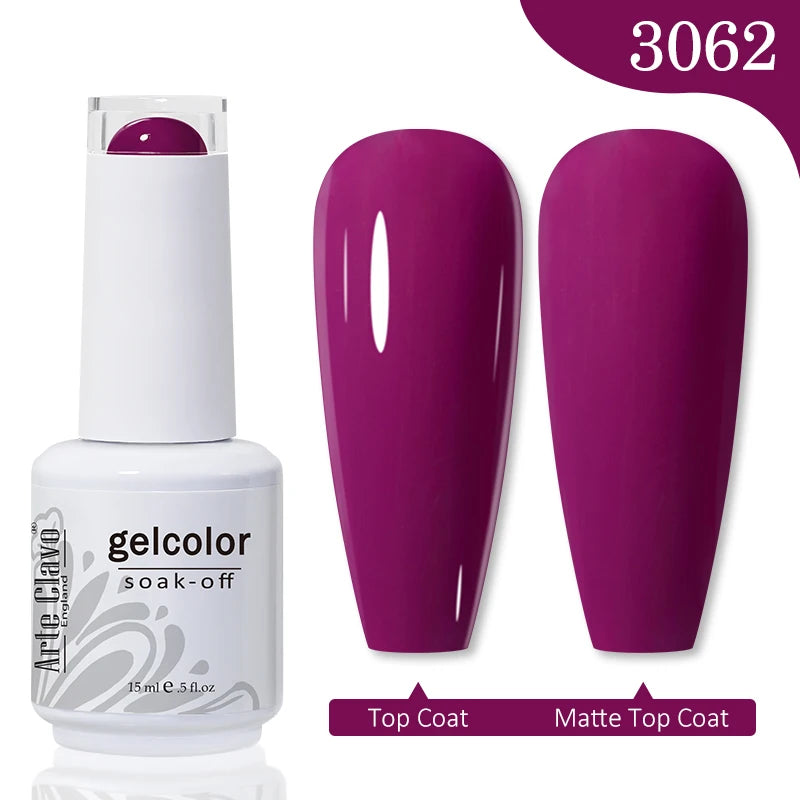 Arte Clavo Autumn Winter Series Jelly Gel Nail Polish 15ml LED Nail Gel Hybrid Varnish Matt Top Base Coat Nail Art Gellak Primer