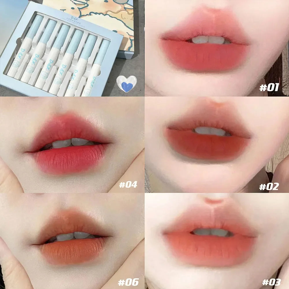 3-12 PCS Matte Lipstick Set  Lip Gloss Sets Non Stick Cup Stain Makeup Beauty For women Waterproof Long lasting Cosmetics