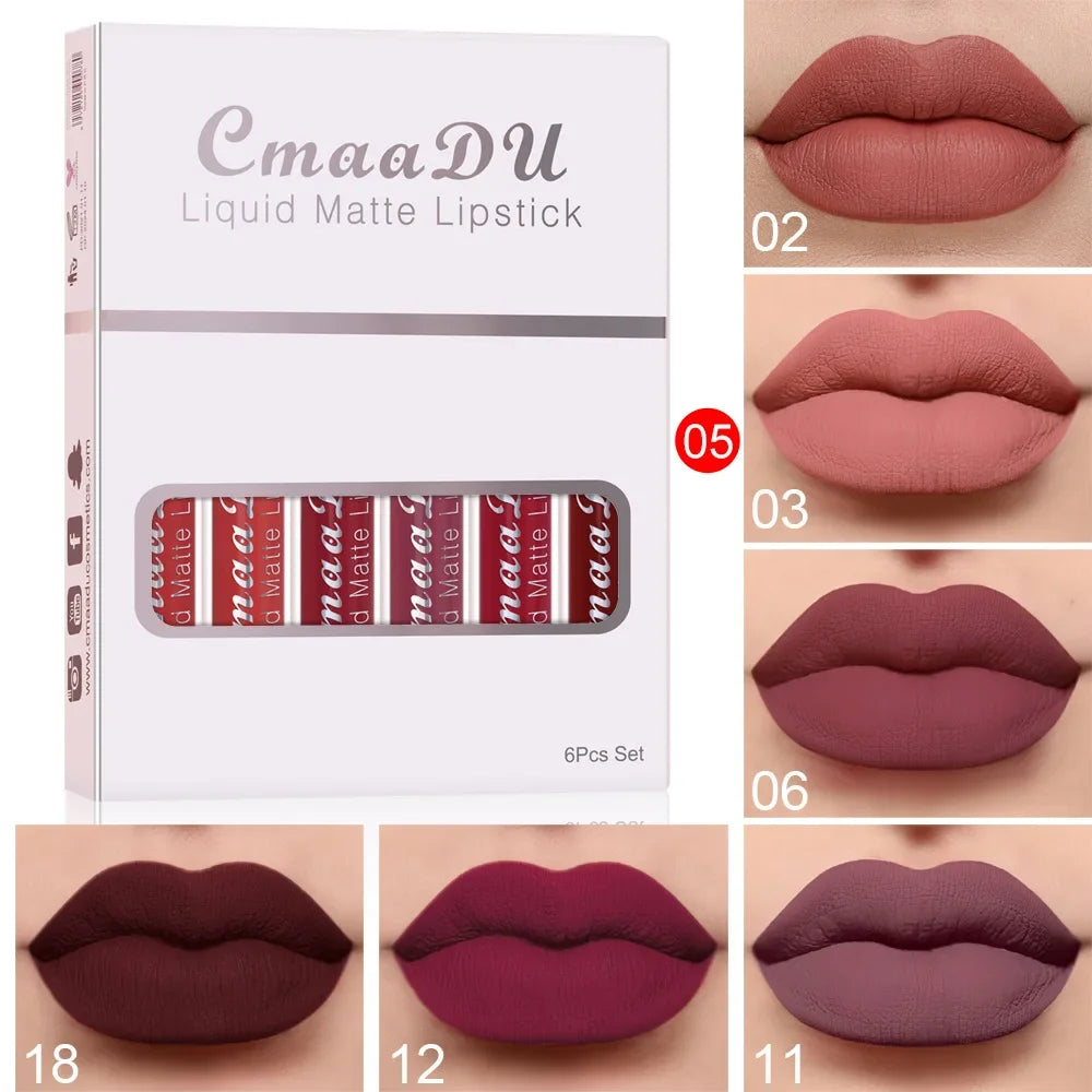 3-12 PCS Matte Lipstick Set  Lip Gloss Sets Non Stick Cup Stain Makeup Beauty For women Waterproof Long lasting Cosmetics