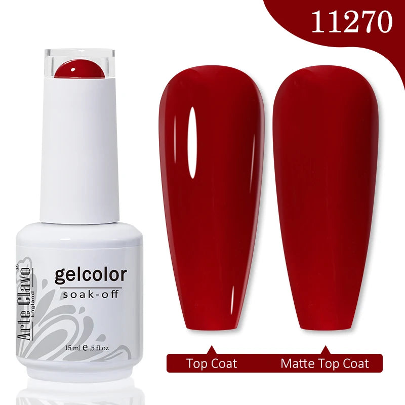Arte Clavo Autumn Winter Series Jelly Gel Nail Polish 15ml LED Nail Gel Hybrid Varnish Matt Top Base Coat Nail Art Gellak Primer