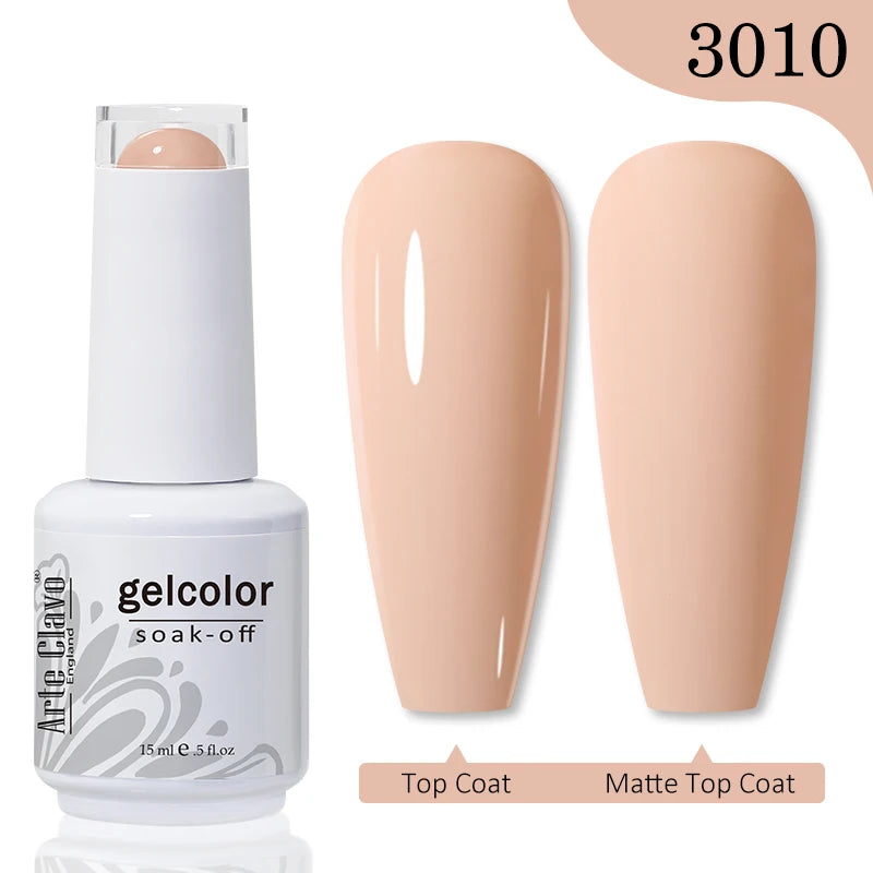 Arte Clavo Autumn Winter Series Jelly Gel Nail Polish 15ml LED Nail Gel Hybrid Varnish Matt Top Base Coat Nail Art Gellak Primer