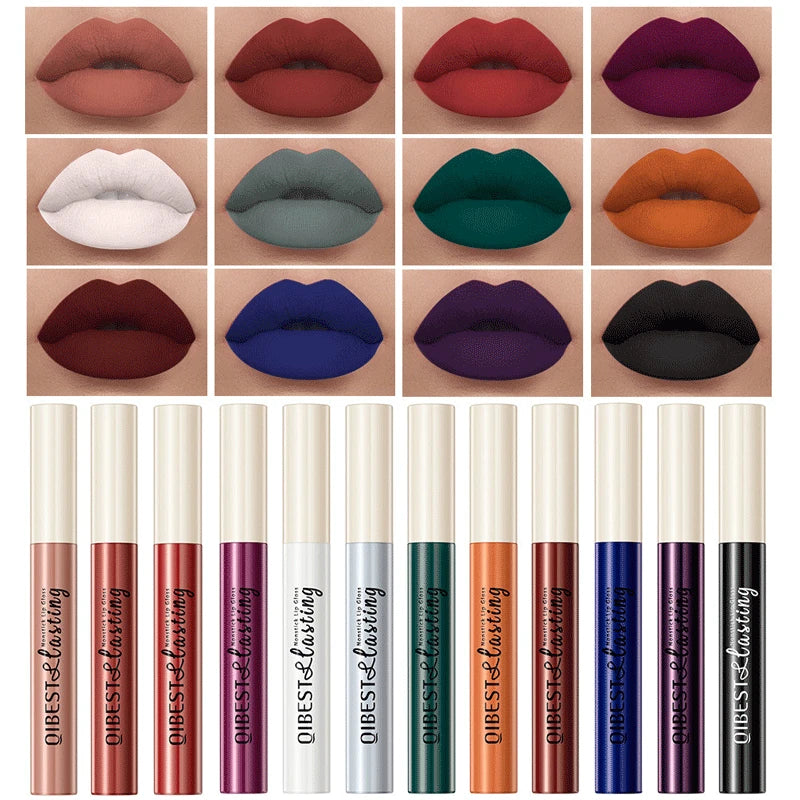 3-12 PCS Matte Lipstick Set  Lip Gloss Sets Non Stick Cup Stain Makeup Beauty For women Waterproof Long lasting Cosmetics