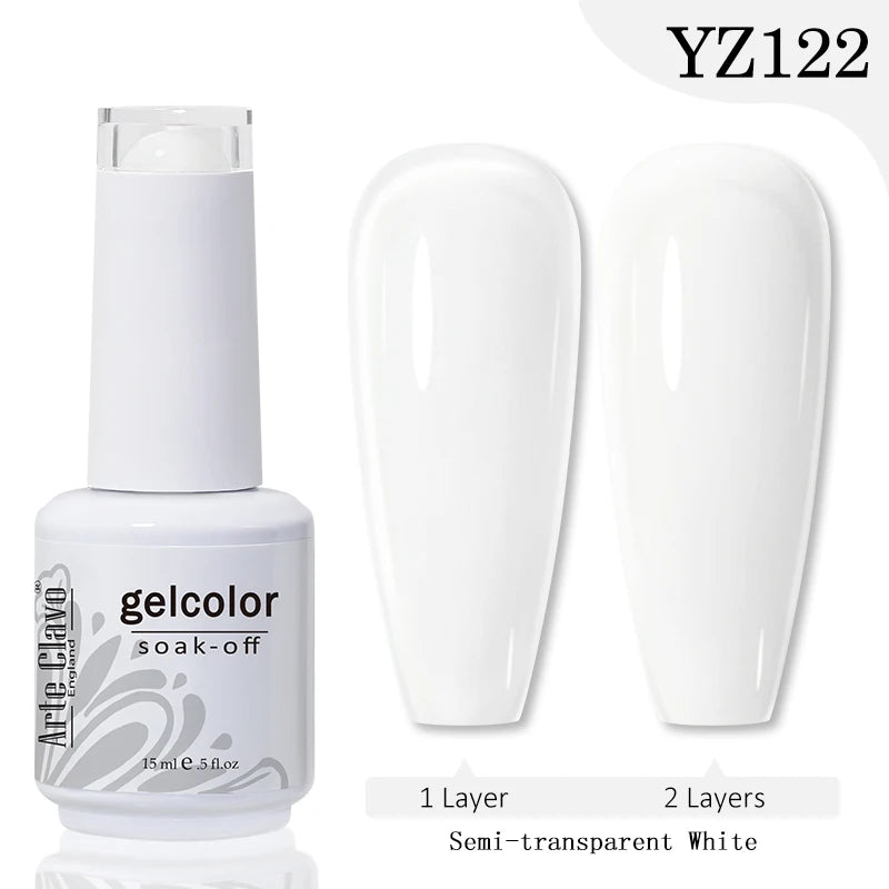 Arte Clavo Autumn Winter Series Jelly Gel Nail Polish 15ml LED Nail Gel Hybrid Varnish Matt Top Base Coat Nail Art Gellak Primer