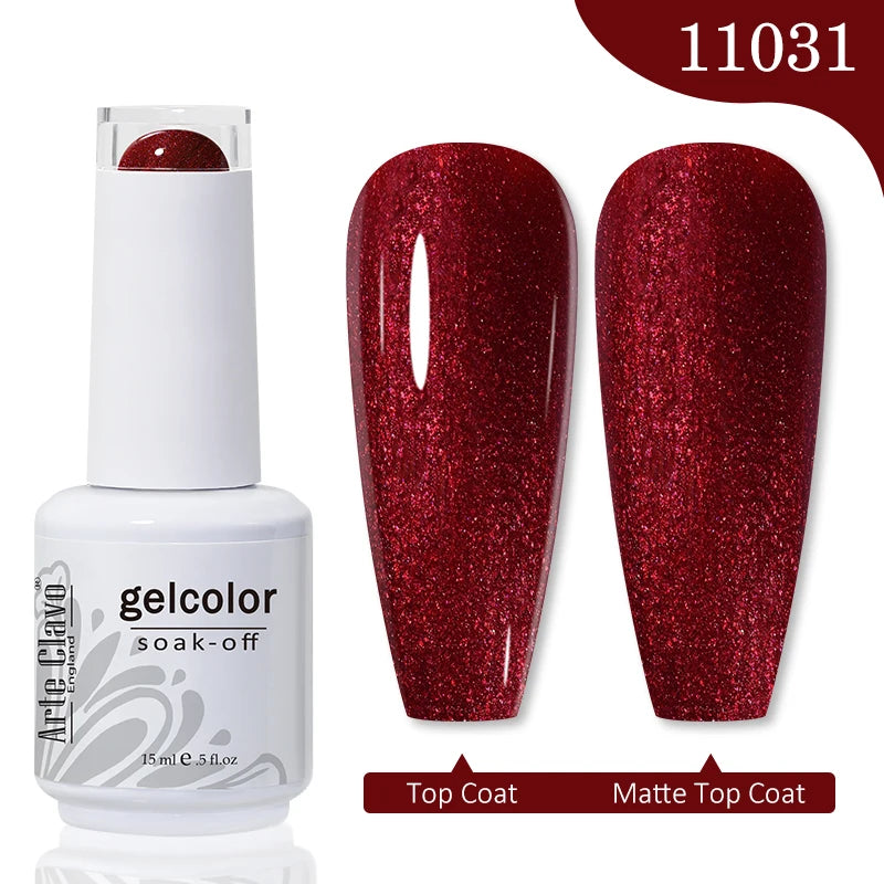 Arte Clavo Autumn Winter Series Jelly Gel Nail Polish 15ml LED Nail Gel Hybrid Varnish Matt Top Base Coat Nail Art Gellak Primer