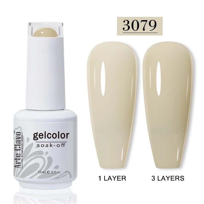 Arte Clavo Autumn Winter Series Jelly Gel Nail Polish 15ml LED Nail Gel Hybrid Varnish Matt Top Base Coat Nail Art Gellak Primer