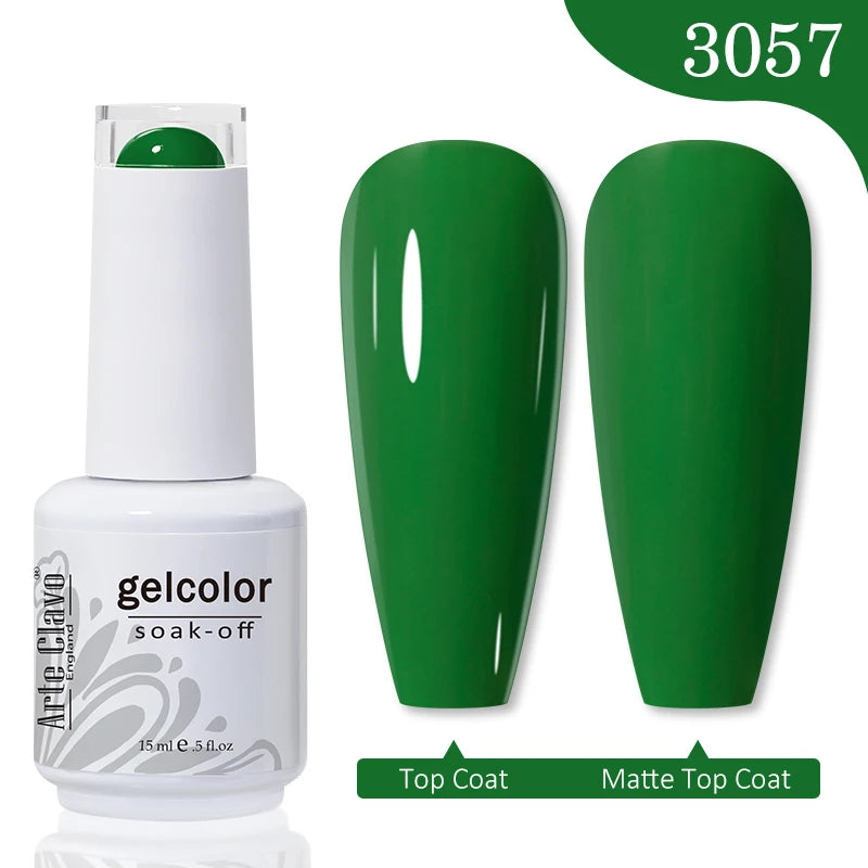 Arte Clavo Autumn Winter Series Jelly Gel Nail Polish 15ml LED Nail Gel Hybrid Varnish Matt Top Base Coat Nail Art Gellak Primer