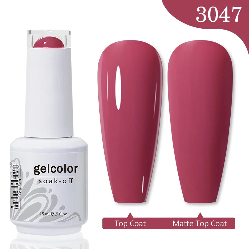 Arte Clavo Autumn Winter Series Jelly Gel Nail Polish 15ml LED Nail Gel Hybrid Varnish Matt Top Base Coat Nail Art Gellak Primer