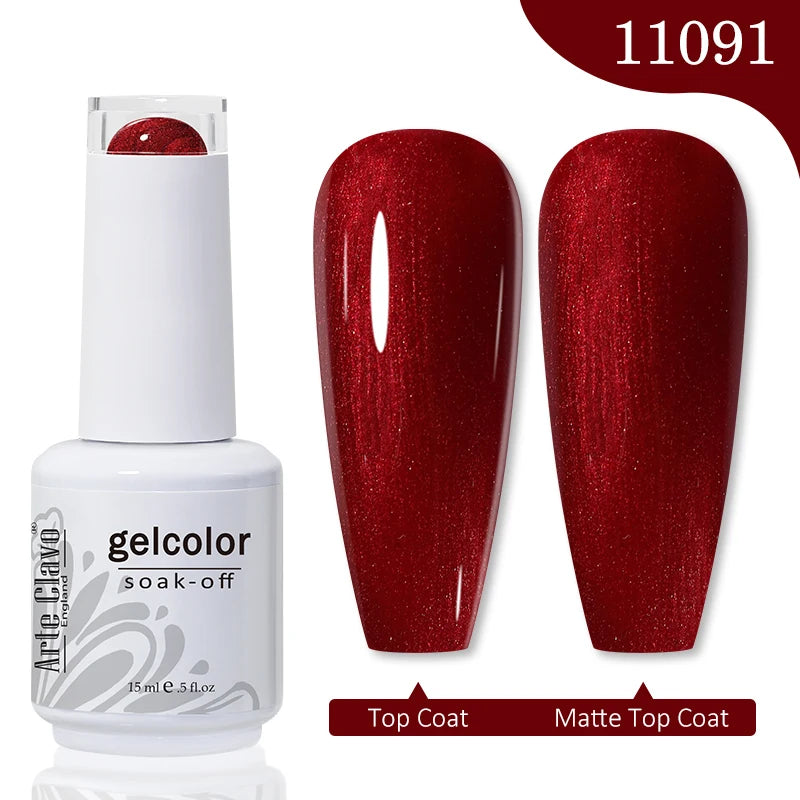Arte Clavo Autumn Winter Series Jelly Gel Nail Polish 15ml LED Nail Gel Hybrid Varnish Matt Top Base Coat Nail Art Gellak Primer