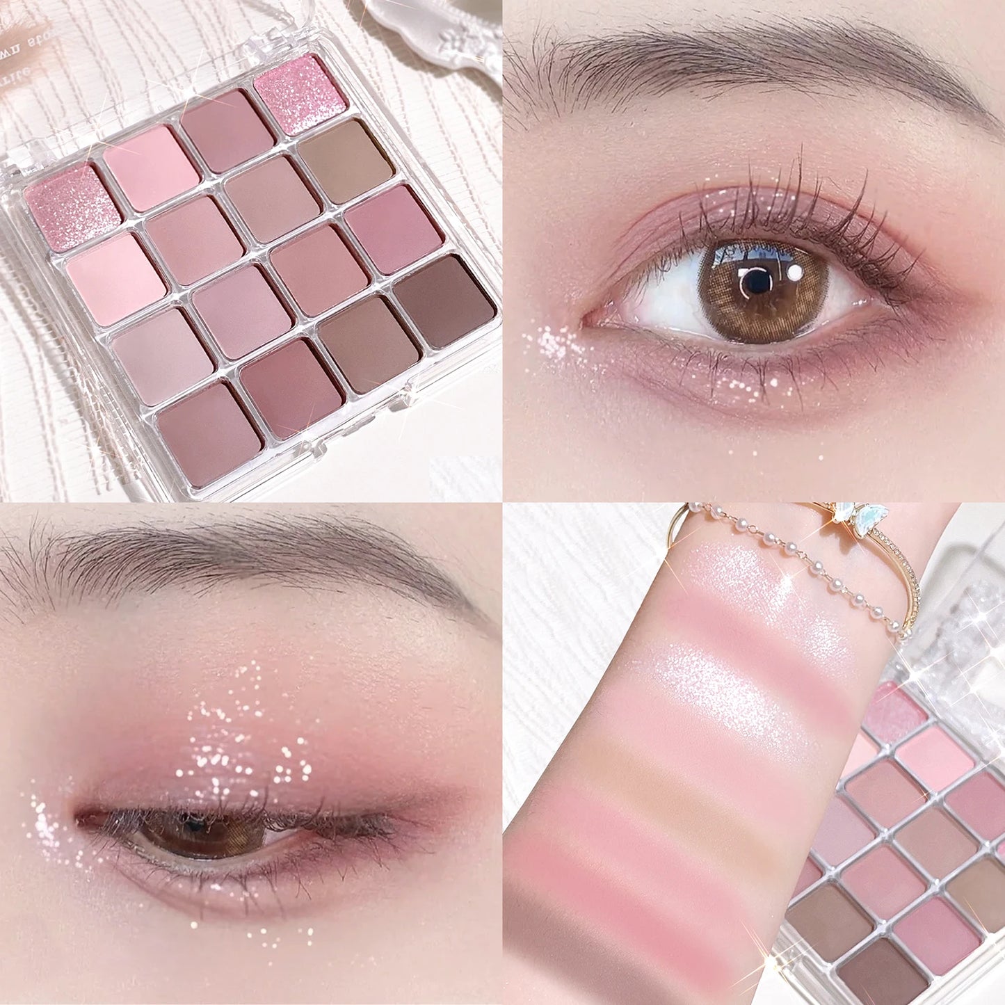 Sixteen-color sunset magic eye shadow plate pearl