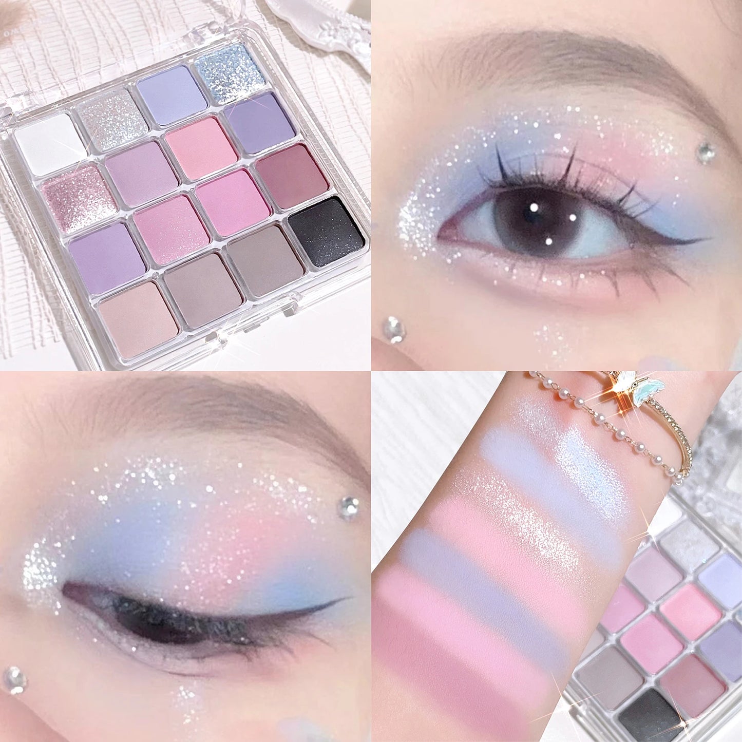 Sixteen-color sunset magic eye shadow plate pearl matte earth