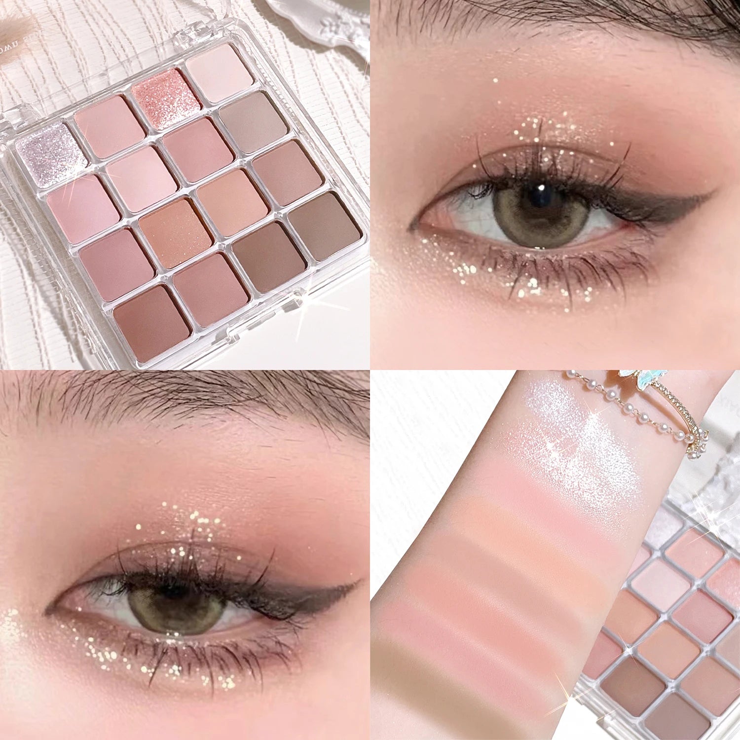 Sixteen-color sunset magic eye shadow plate pearl matte earth color