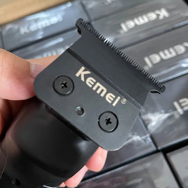 Trimmer Kemei 2299 Barber Cordless Hair Trimmer 0mm Zero Gapped Carving Clipper Detailer Professional Electric Finish 