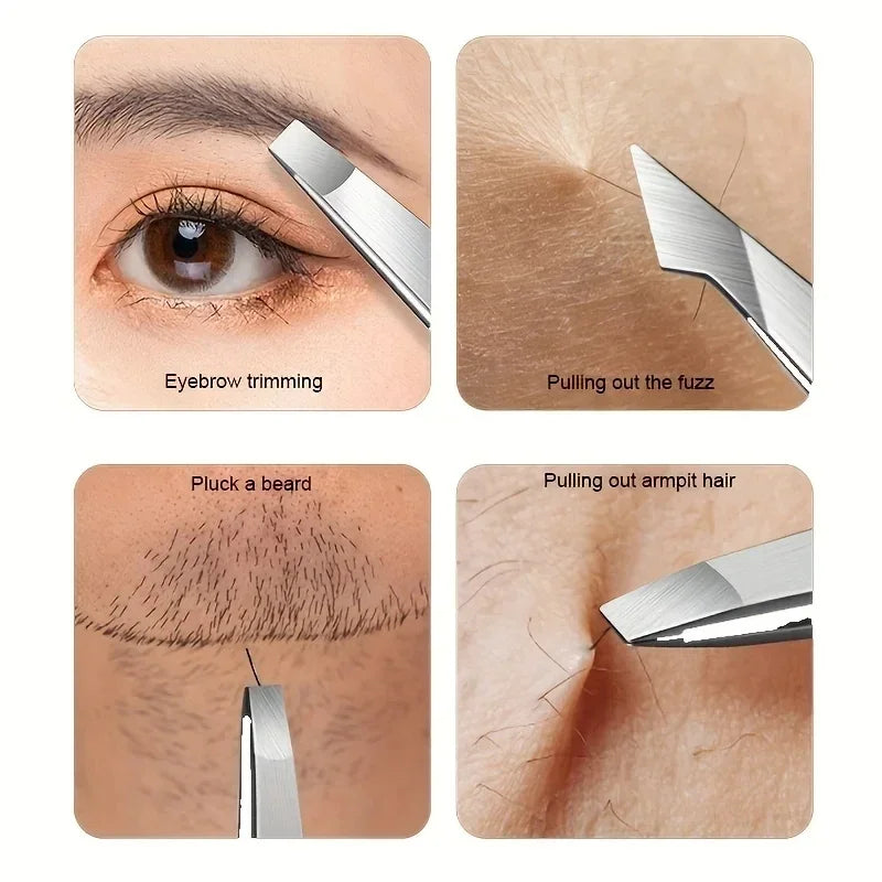 Tweezers 4pcs Set Professional Tweezers Set Perfect For Eyebrow Hair Removal Splinter