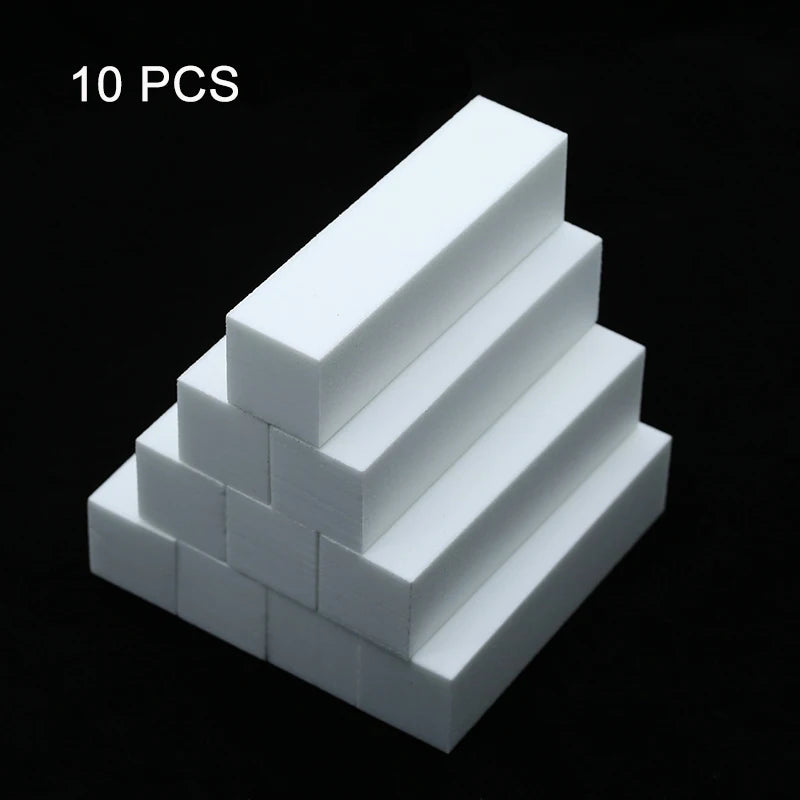 White Buffer Sanding Block 5/10/20Pcs  Files Grit Manicure Nail