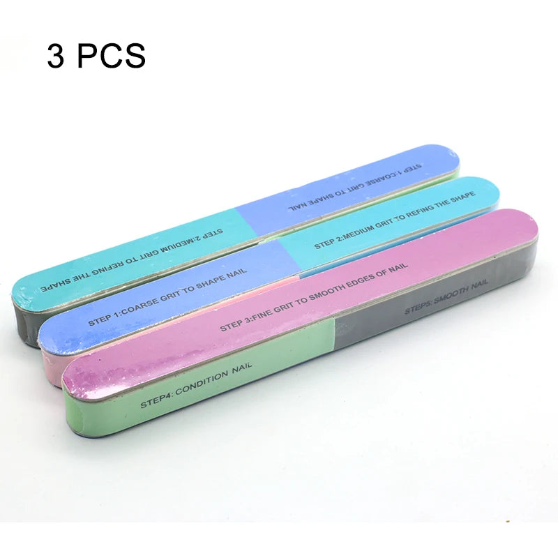 White Buffer Sanding Block 5/10/20Pcs  Files Grit Manicure Nail Art Tips