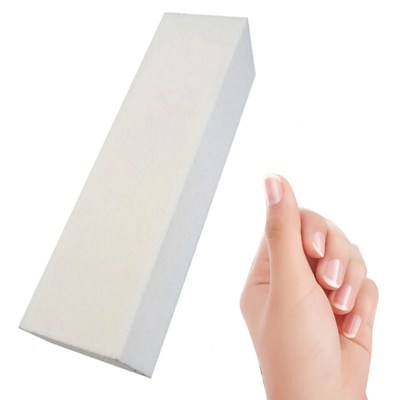 White Buffer Sanding Block 5/10/20Pcs  Files Grit Manicure Nail Art Tips Tool