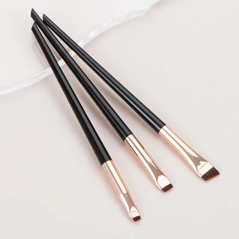budget Blade Eyeliner 3pcs/set Brush Eyebrow Brush Portable Flat Fine Eye Liner Brow 