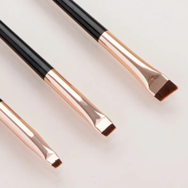 budget Blade Eyeliner 3pcs/set Brush Eyebrow Brush Portable Flat Fine Eye Liner Brow Contour Makeup