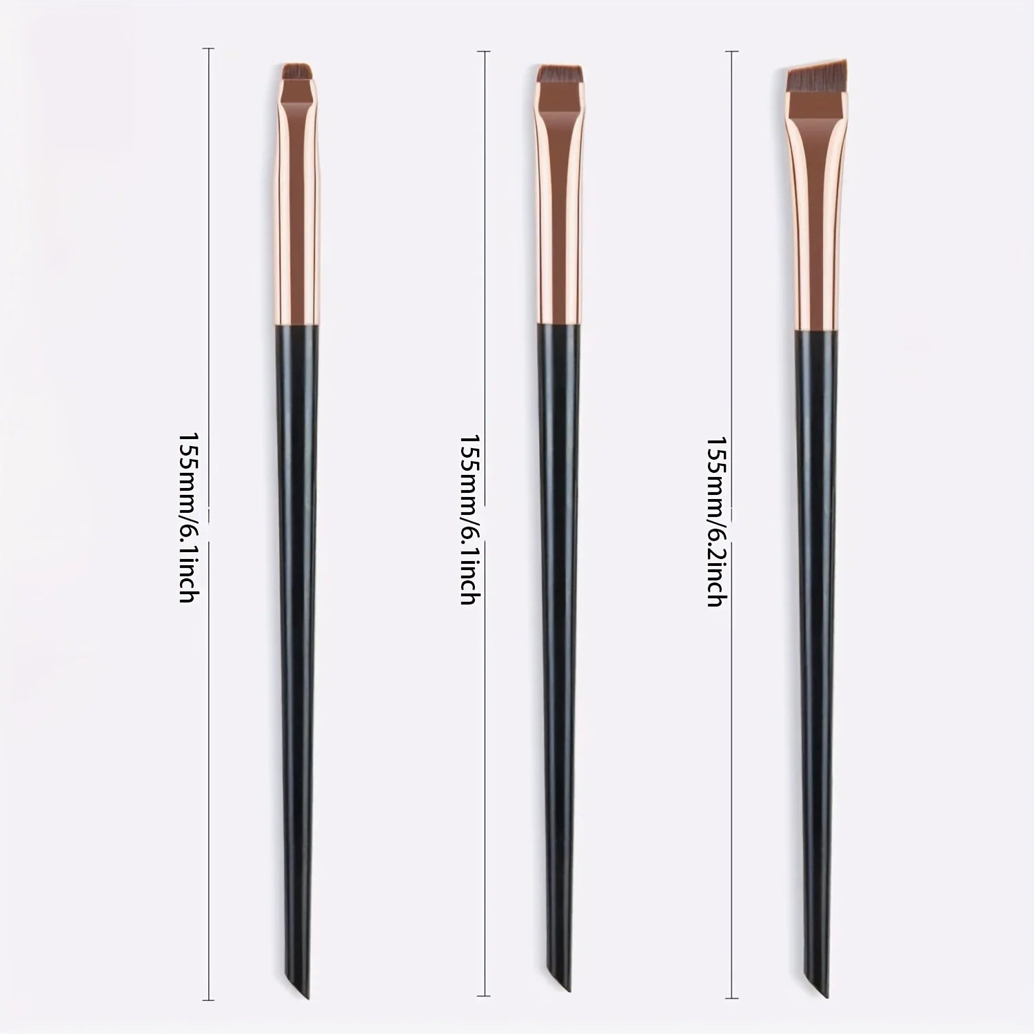 cheap Makeup Brush Three piece Set,Blade eyeliner brush fine oblique head eyebrow brush outline eyeliner ultra-thin eye shadow